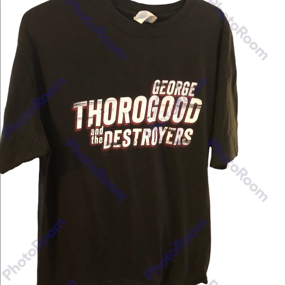 Vintage George Thorogood & The Destroyers double sided Tee T-Shirt cotton Large - Picture 2 of 8